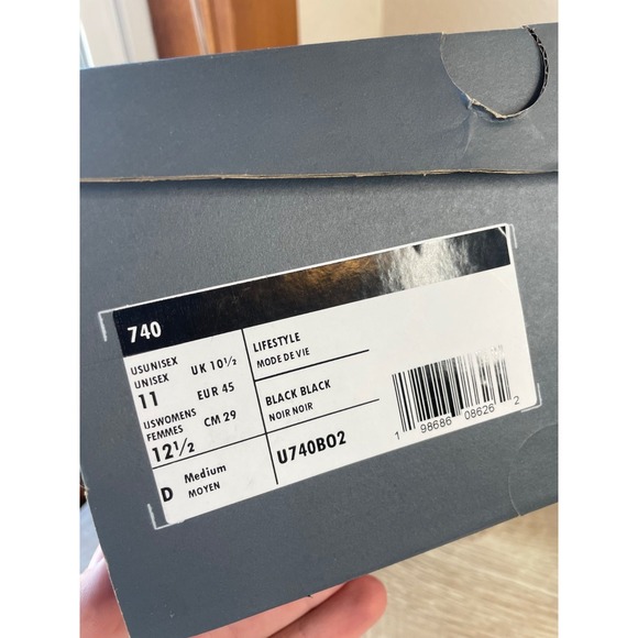 NWB New Balance Unisex 740 Lifestyle Running Shoes Black US 11 Trainers - Picture 9 of 10